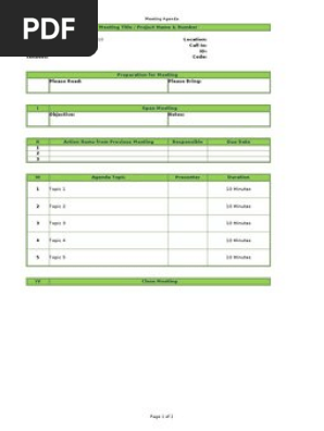 Meeting Agenda Template