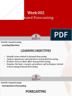 Week 002: Learn Demand Forecasting Fundamentals