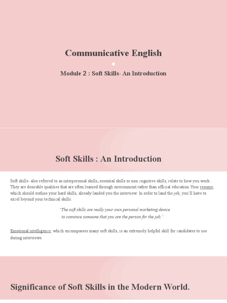 Enhancing English Soft Skills for Success | PDF | Communication | Skill