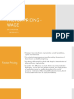 Factor Pricing & Wage Determinants