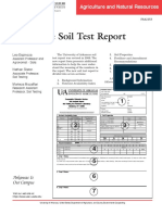 The Soil Test Report: Agriculture and Natural Resources