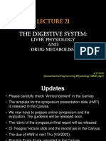 The Digestive System:: Liver Physiology and Drug Metabolism