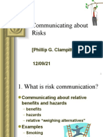 Communicating About Risks: (Phillip G. Clampitt, PH.D.)