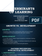 Factors Determining Learning and Development