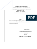 Cuadro comparativo de metodologías curriculares clásicas, crítico-sociopolíticas, reconstructivistas, modulares y basadas en competencias