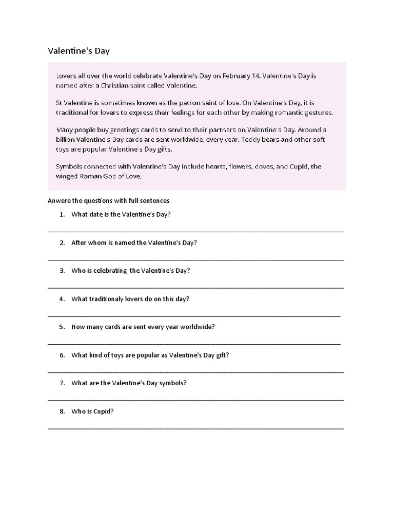 Valentine's Day | PDF