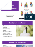 Family Laws and Other Area of Laws