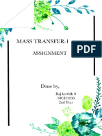 Mass Transfer-I: Assignment