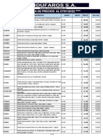 Lista de Precios Filtros de Aire 07/01/2022