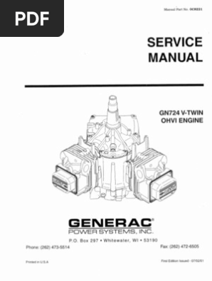 ⭐︎krys⭐︎ Briggs and Stratton 273521 Intek V-Twin Repair Manual (No