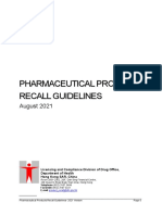 Pharmaceutical Products Recall Guidelines