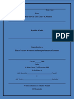 Time of Essence of Contract and Non-Performance of Contract Memorial