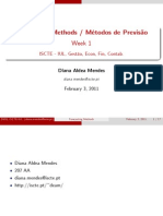 Forecasting Methods / Métodos de Previsão Week 1: ISCTE - IUL, Gestão, Econ, Fin, Contab