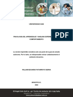 PSICOLOGÍA DEL APRENDIZAJE Y ANÁLISIS EXPERIMENTAL DEL COMPORTAMIENTO