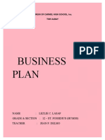 Business Plan: Virgin of Carmel High School, Inc. Tiwi Albay