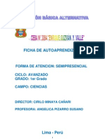 FICHA Nº 1 CIENCIAS 1º GRADO