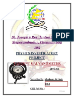 Physics Investigatory Project: St. Joseph's Residential School