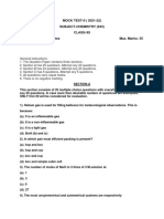 Mock Test-II (2021-22) Chemistry Class XII 20 Question MCQ Section