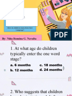 Quiz About How Do Children Learn Their First Language