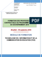 Module Formation Contractuels 2019 - TICE