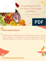 Hypoallergenic Diet For Clients With Allergy Problems: Maragomes, Honeybabes Paculdas BSN 1-A