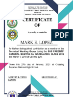Certificate Ipcrf 2021