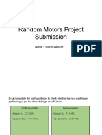 Random Motors Project Submission: Name - Stuthi Vanjare