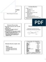 Histamine and Antihistamines: Learning Objectives