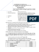 DHS Meghalaya Nursing Recruitment Notification
