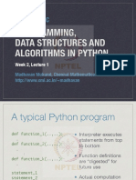 Nptel Mooc: Programming, Data Structures and Algorithms in Python