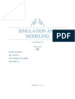 Simulation and Modeling: NAME: M.Mohsin Sap: 70076570 Sub: Simulation & Modeling Dep: BSSE 5A