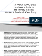 Research Paper Topic-Data Protection Laws in India To Safeguard Privacy in Social Media-A Facebook Case Study