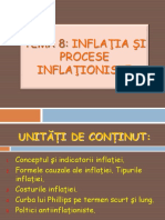 TEMA 8. Inflația Și Procese Inflaționiste Tema 7