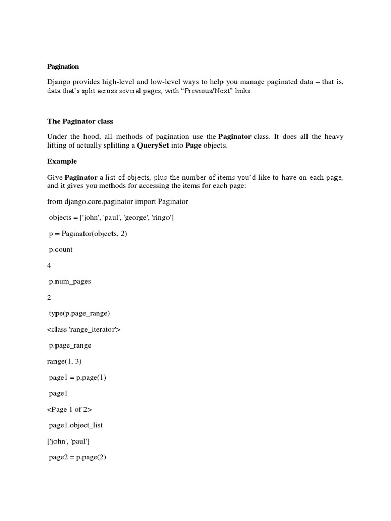 Django Pagination and Database Setup | PDF | Http Cookie | Databases