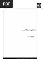 Audit Planning Letter