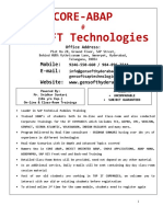 Core-Abap GENSOFT Technologies: Mobile: E-Mail: Website