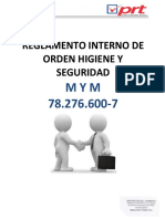 Reglamento Interno de Orden Higiene y Seguridad M y M