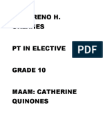 Kyle Reno H. Orlanes PT in Elective Grade 10 Maam: Catherine Quinones