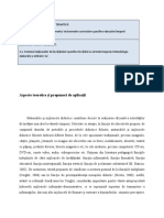 Aspecte Teoretice Și Propuneri de Aplicații