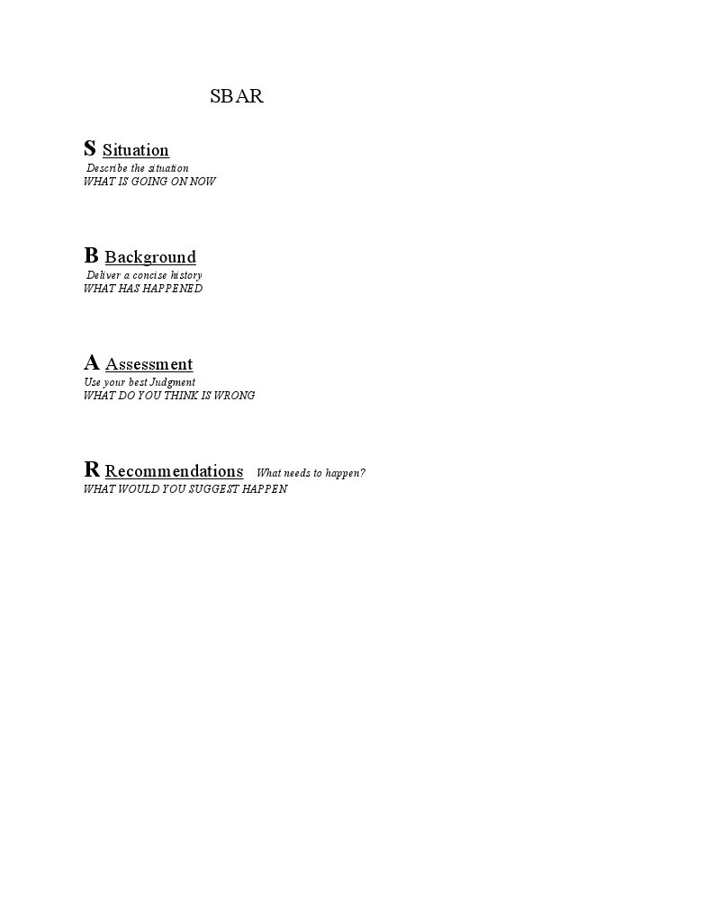 Sbar Activity | PDF | Self-Improvement