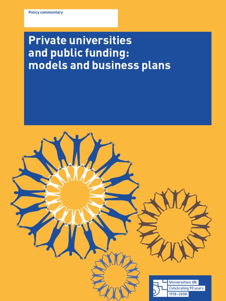 Private Universities and Public Funding: Models and Business Plans ...