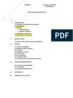 Estructura Del Plan de Tesis