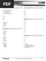 Grammar Use of English: Answer Key