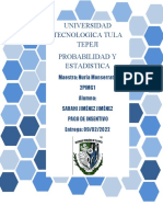 Universidad Tecnologica Tula Tepeji Probabilidad Y Estadistica