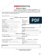 Formatos de Solicitudes de Ingreso