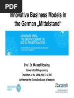 Innovative Business Models in The German Mittelstand": Prof. Dr. Michael Dowling