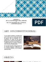 AMPARO I NATURALEZA DEL AMPARO Y SISTEMAS DE CONTROL CONSTITUCIONAL