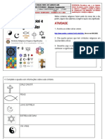 7º Ano - Atividade Complementar - Símbolos Religiosos