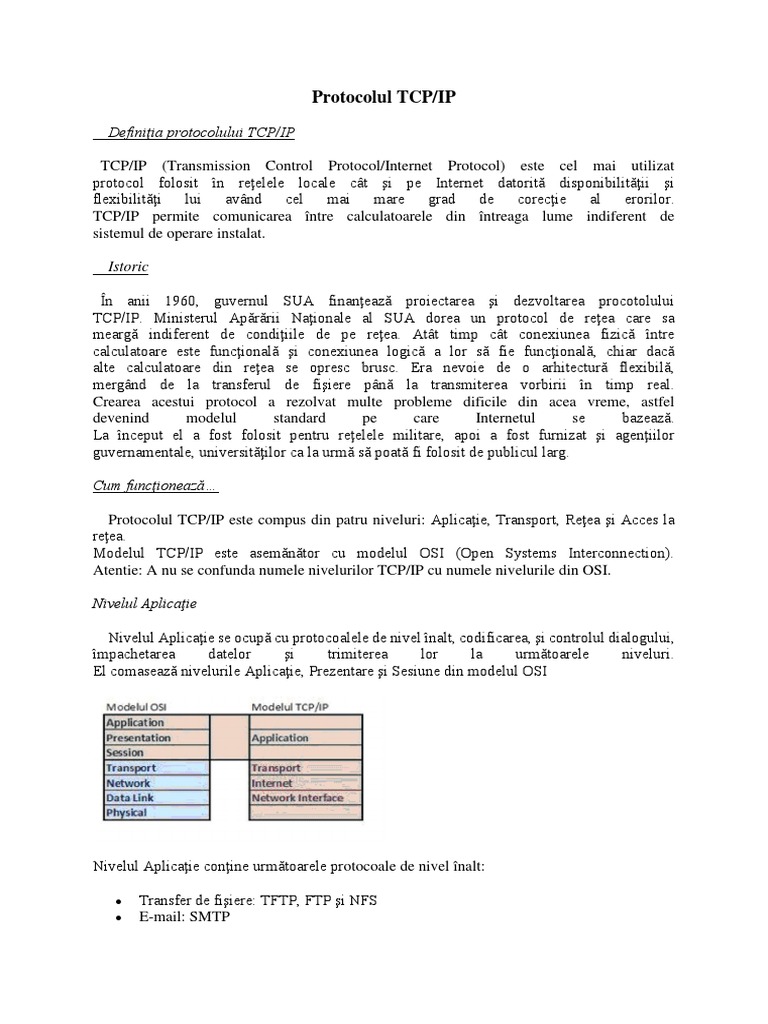 Protocolul TCP-IP | PDF