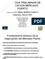 Estrategia preliminar de negociación del Mercado Puerto